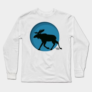 Moose in Finland - moose hunting Long Sleeve T-Shirt